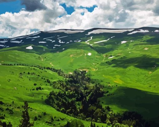 Alpine Meadows Spring Diamond Painting