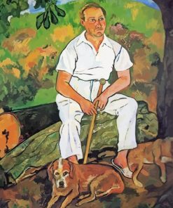 Andre Utter And His Dogs Diamond Painting