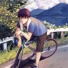 Anime Boy Riding Bike Diamond Painting