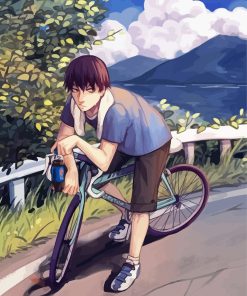 Anime Boy Riding Bike Diamond Painting