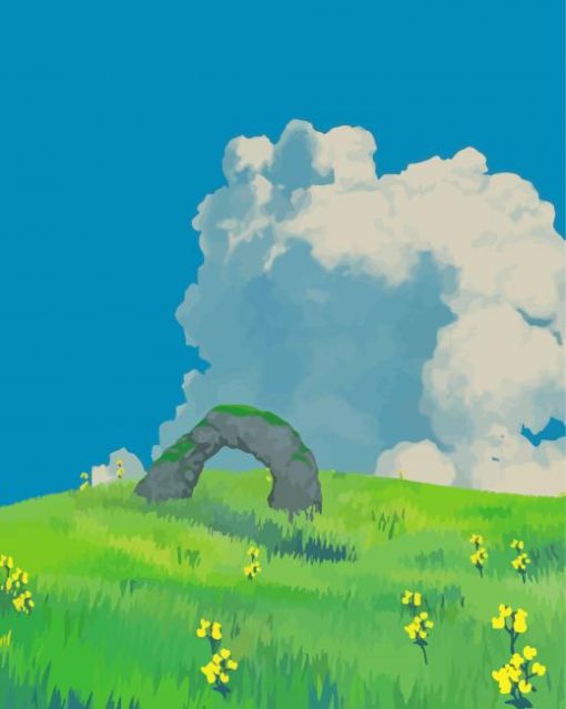 Anime Ghibli Landscape Diamond Painting