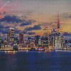 Auckland City Sunset Diamond Painting