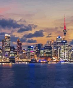 Auckland City Sunset Diamond Painting