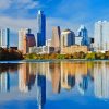 Austin Skyline Reflection Diamond Painting