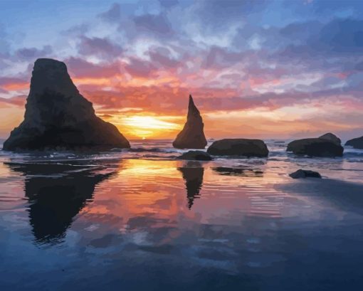 Bandon Beach Landscape Diamond Painting