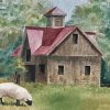 Barn With Sheep Diamond Painting