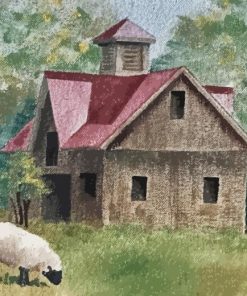 Barn With Sheep Diamond Painting