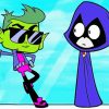 Beast Boy And Raven Diamond Painting