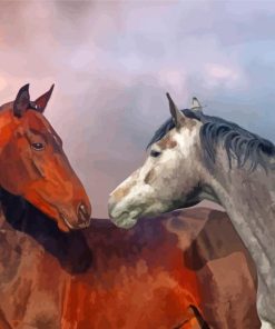 Beautiful Horse Couple Diamond Painting