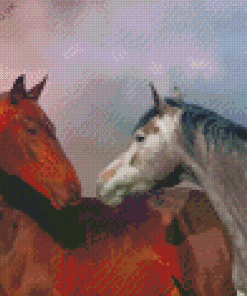 Beautiful Horse Couple Diamond Painting