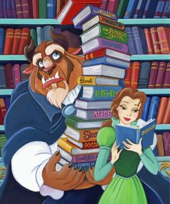 Beauty And The Beast Library Diamond Painting