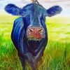 Black Cow And Bird Diamond Painting