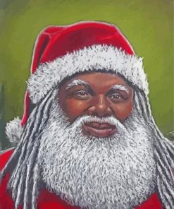 Black Santa Claus Diamond Painting