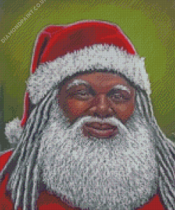 Black Santa Claus Diamond Painting