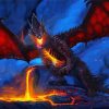 Black And Red dragon Diamond Painting