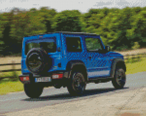 Blue Suzuki Jimny Diamond Painting