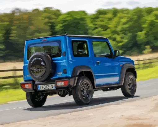 Blue Suzuki Jimny Diamond Painting