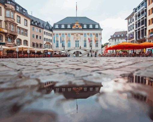 Bonn Buildings Reflection Diamond Painting