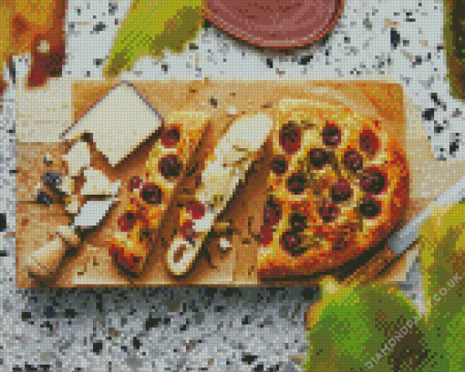 Bread And Grapes Cheese Diamond Painting