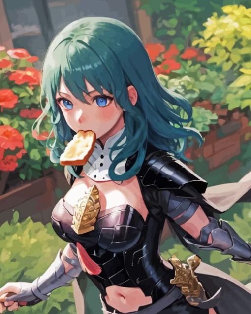 Byleth Eating Bread Diamond Painting