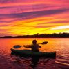 Canoeing At Sunset Diamond Painting