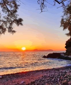 Chochlaki Beach Nisyros Diamond Painting