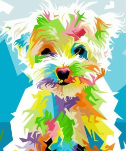 Colorful Maltese Dog Diamond Painting