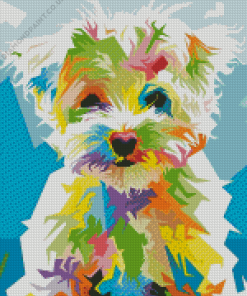 Colorful Maltese Dog Diamond Painting