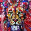 Colorful Abstract Lion Diamond Painting