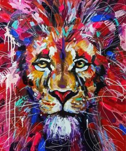 Colorful Abstract Lion Diamond Painting