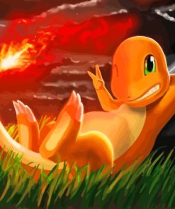 Cool Charmander Diamond Painting