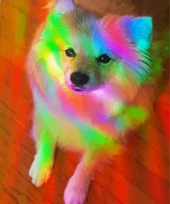 Cute Rainbow Dog Diamond Painting