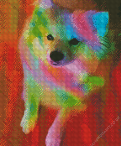 Cute Rainbow Dog Diamond Painting