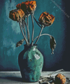 Dead Flowers Vase Diamond Painting