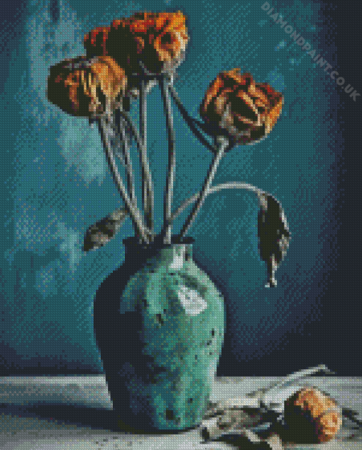 Dead Flowers Vase Diamond Painting