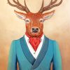 Deer Wearing Clothes Diamond Painting