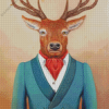 Deer Wearing Clothes Diamond Painting