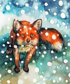 Fox Snow Diamond Painting