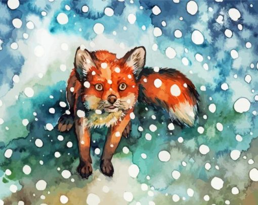 Fox Snow Diamond Painting