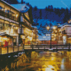 Ginzan Onsen Night Diamond Painting