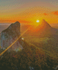 Glass House Mountains Diamond Painting