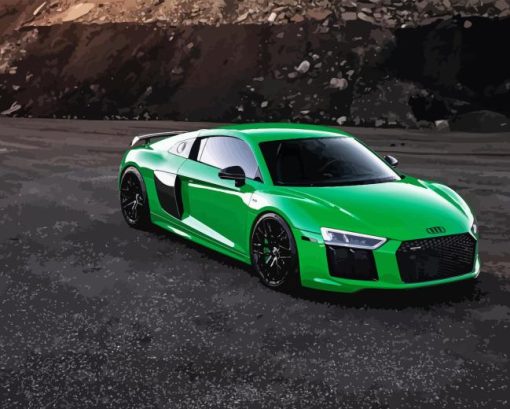 Green Audi R8 Diamond Painting