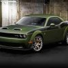 Green Dodge Challenger Diamond Painting