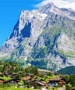 Grindelwald Village Diamond Painting