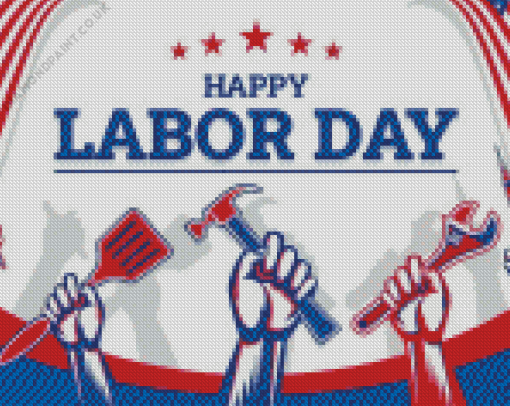 Labor Day Poster Diamond Painting