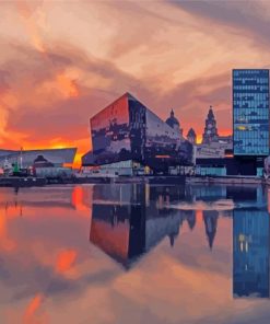 Liverpool City At Sunset Diamond Painting