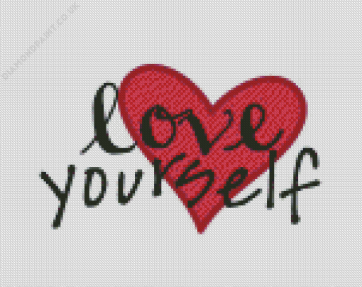 Love Yourself Heart Diamond Painting