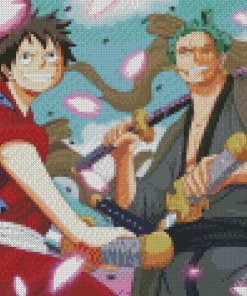 Luffy And Zoro Diamond Painting