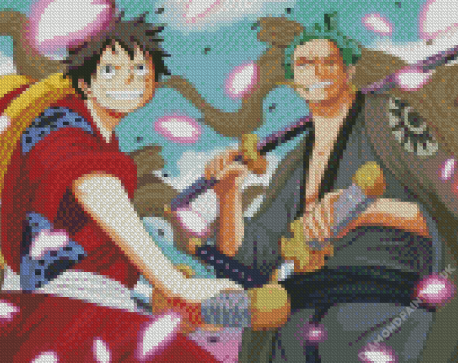 Luffy And Zoro Diamond Painting