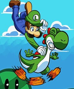 Luigi And Yoshi Diamond Painting